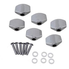 6PCS Alloy Machine Head Button Square for Most Electric Guitar Chrome