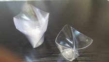 15x Dessertschale, Amuse Bouche, Dessertglas Schalen Kunststoff PS klar Catering