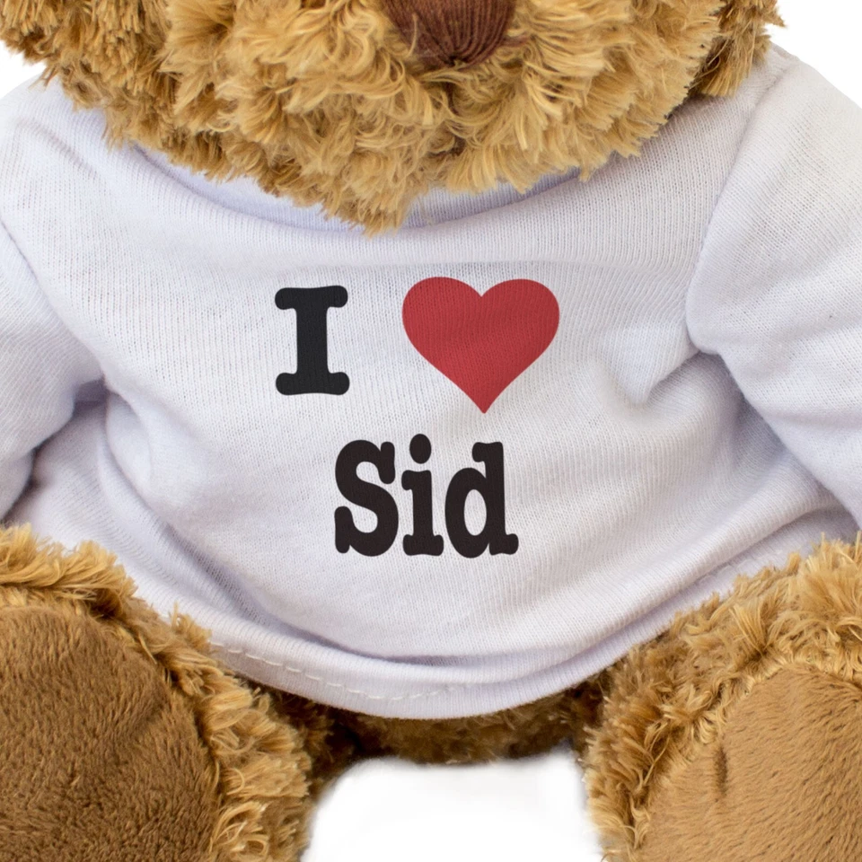Neuf - I Love Sid - Ours en Peluche - Mignon Doudou Peluche Adorable - Cadeau - Photo 3/4
