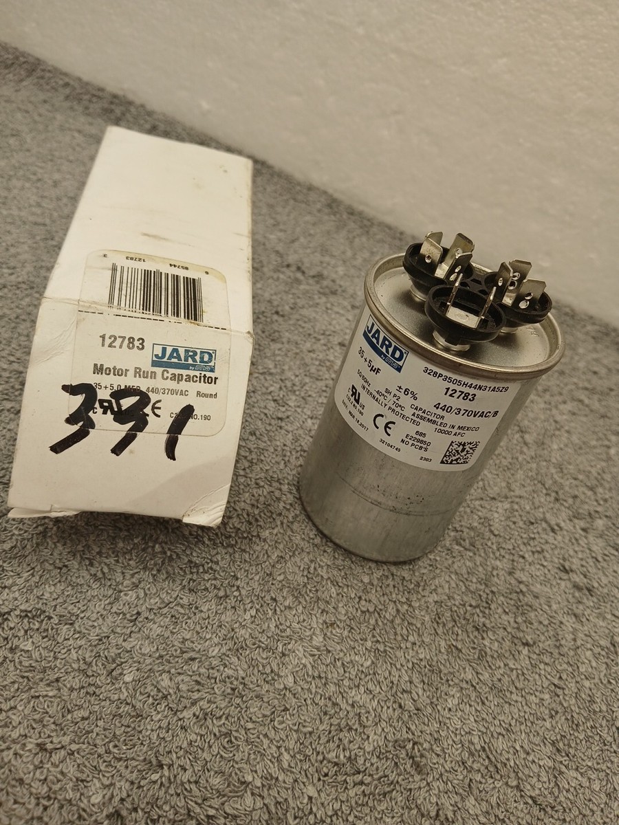 40 + 5 uF Jard by MARS 12786 MFD 440V Motor Run Capacitor, Round