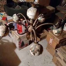 lampadario luci ceramica di capodimonte