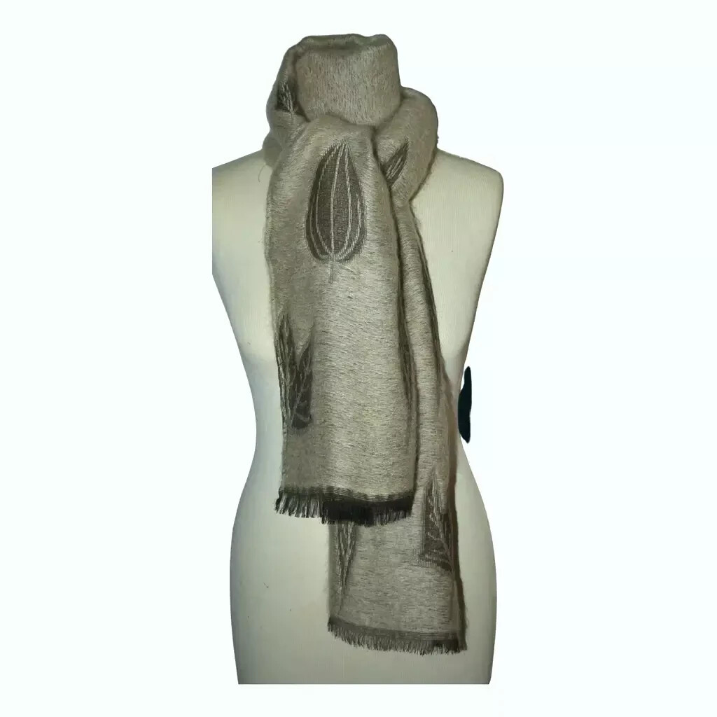 Foulard En Soie Mantero - Motif Floral - Noir - Occasion