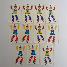 Mrs. Grossman's Stickers Clowns 1993 Retired Lot of 11