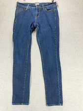 Old Navy Womens The Flirt Blue Jeans Size 6 Cotton Blend Tapered Mid Rise