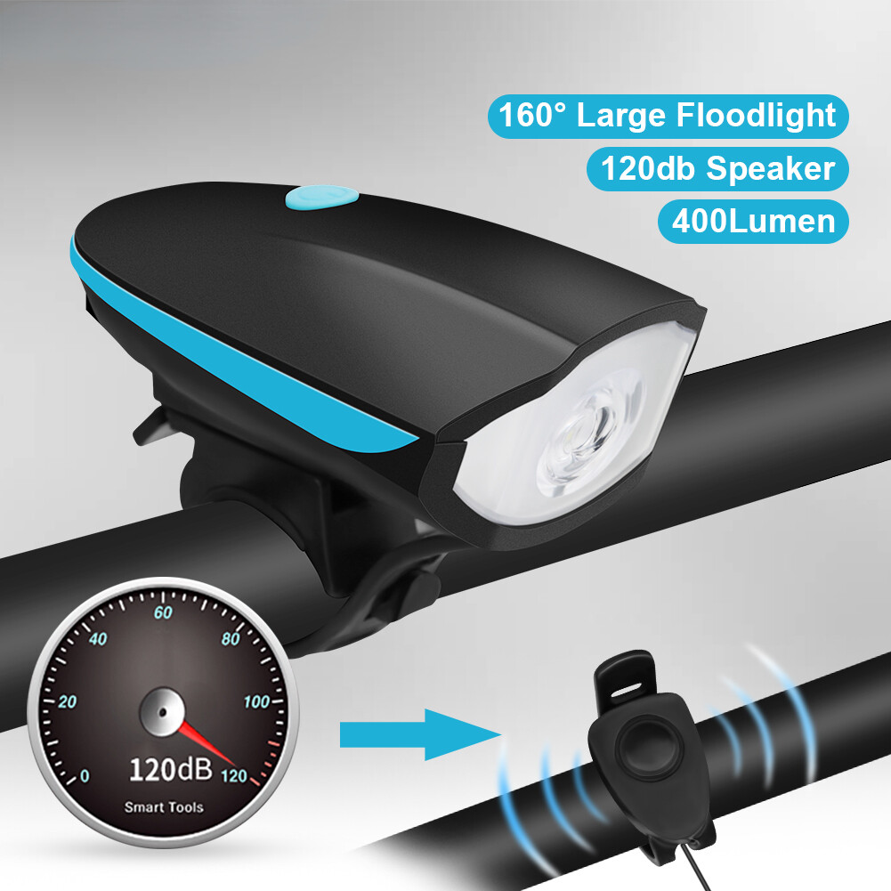 Horn with Light for Bicycle Horn and Light Rechargable MTB Bicycle