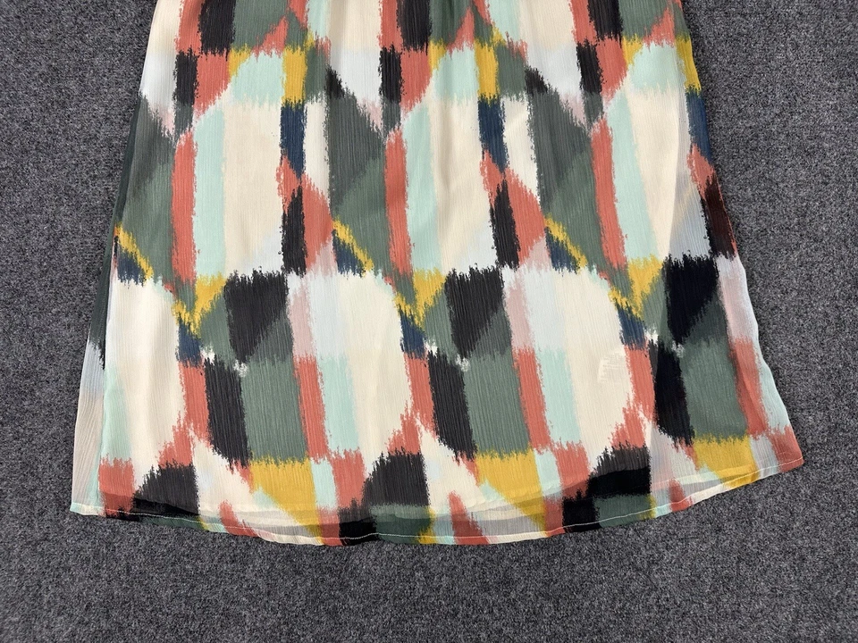 HD in Paris Anthropologie Brush Strokes Jeweled Swing Cocktail Dress  Sz 8 - Image 3 of 4