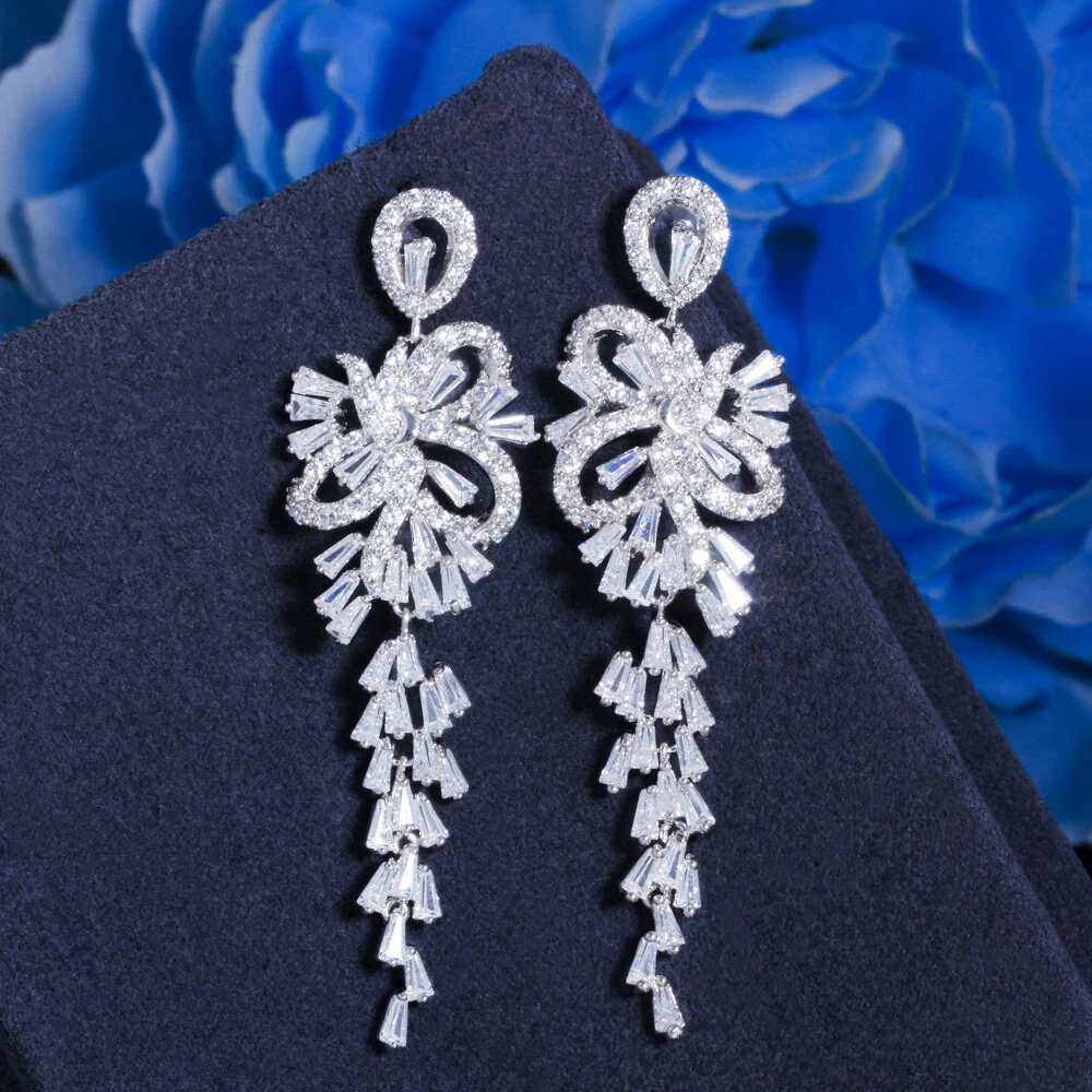 Ladies long deals earrings