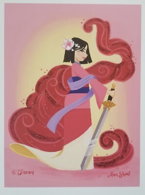 Disney Park 2023 Ann Shen Art Princess Mulan 11 x14 Poster Print Ship New 