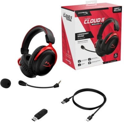 HyperX Cloud II Wireless Gaming Headset, PC, PS4/5, Nintendo Switch