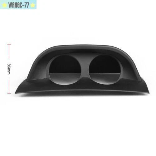 Black 52mm Dual Hole Gauge Pod ABS Plastic Holder Car Dual Dash Dashboard Mount — 第 4/4 张图片