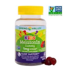 Spring Valley Kids Melatonin Dietary Supplement Gummies, Raspberry 1 mg, 60 ct 