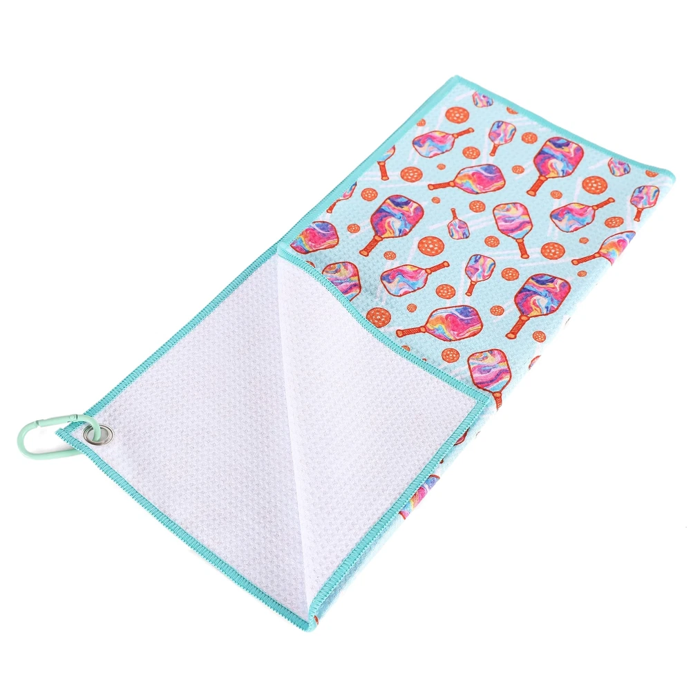 Pickleball Towel Stylish 15x17 Inch Microfiber Athletic Towels with Carabiner...