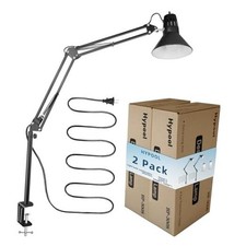 2 Pack Desk Lamp w/A19 E26 LED Bulb for 2Pack Extra Long with 5000K3000KBulb