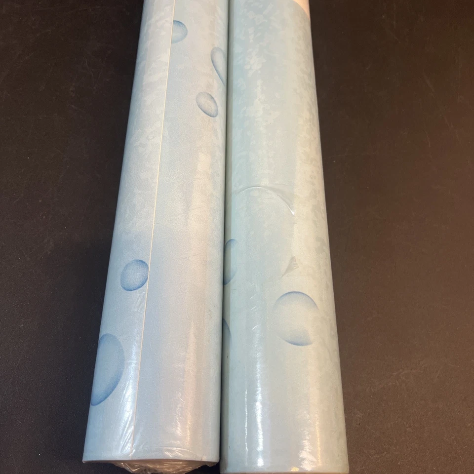 2 Graham & Brown Wallpaper 56 Sq Ft Each Shelf Crafts Aqua Blue Bubbles Bath Lot - Image 2 of 4