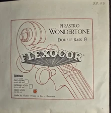 Pirastro Wondertone Flexicor Double Bass G String, High Solo Tuning