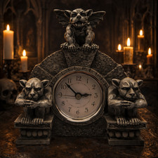 Gothic Table Clock "Time Guardian" (Gargoyles)