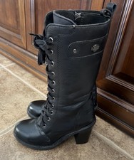 Harley-Davidson Women's Lunsford Black Leather Boots Size 8
