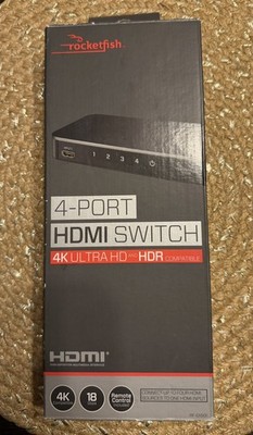 Rocketfish 4-port HDMI Switch RF-G1501 with remote and power cable