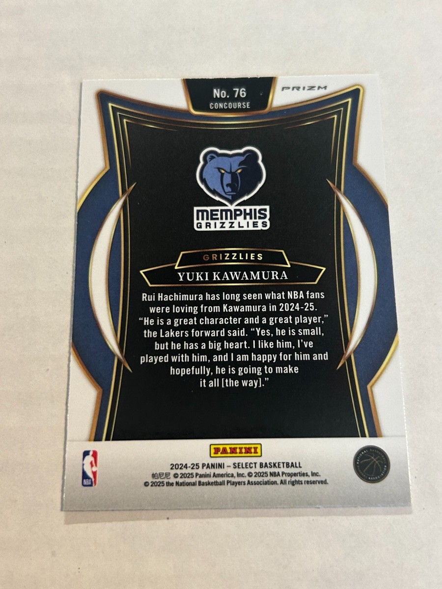 2024-25 PANINI SELECT YUKI KAWAMURA #76 SILVER PRIZM ROOKIE