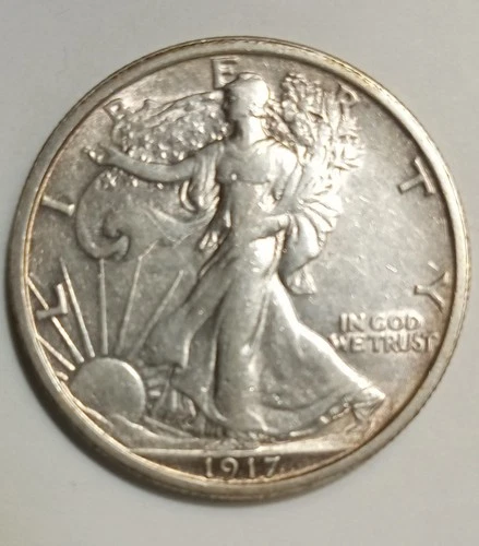 1917 Walking Liberty Half Dollar AU