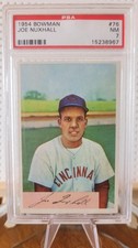 1954 bowman joe nuxhall psa 7