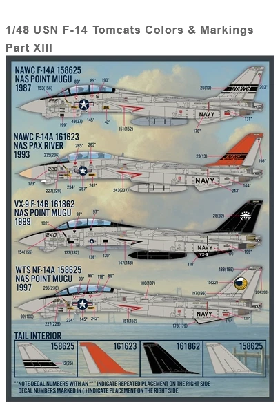 Furball 1/48 decals USN F-14 Tomcats Colors & Markings Part XIII - FDS48-032 - Image 3 of 4