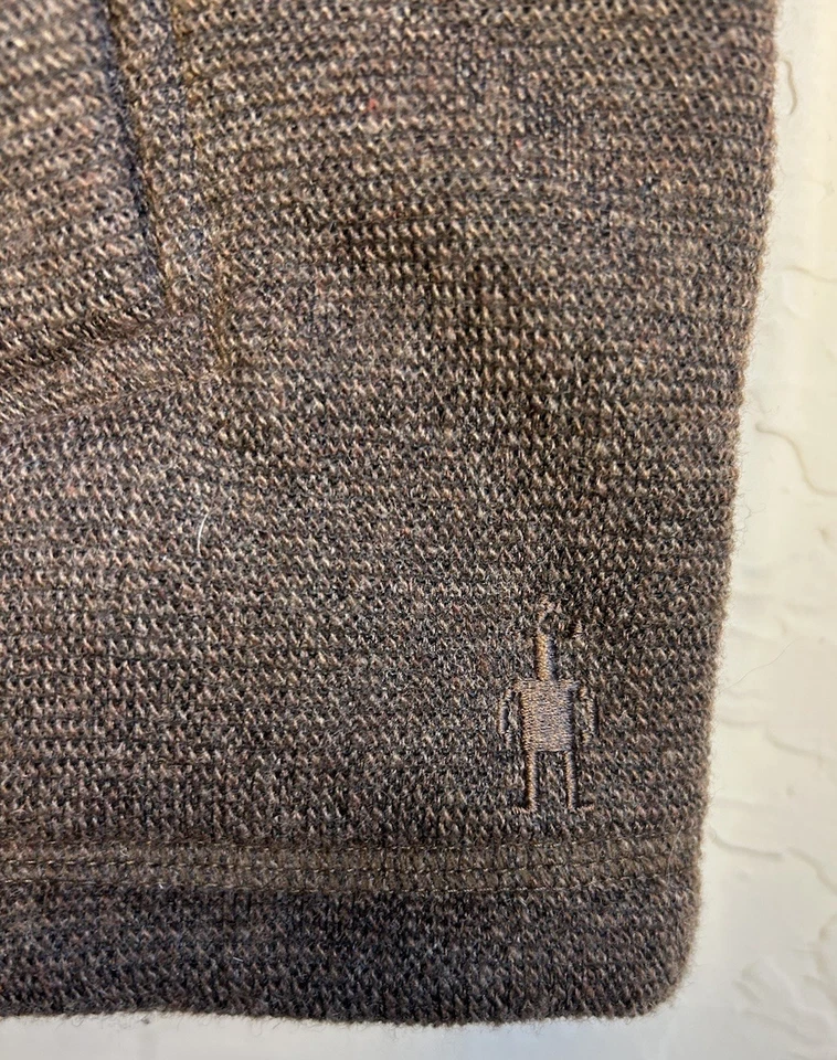 Smartwool Hudson Trail Fleece Vest Recycled Wool XXL Dark Brown Full Zip Hiking - Image 3 of 4