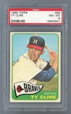 1965 Topps #63 Ty Cline PSA 8 NM-MT #18633241