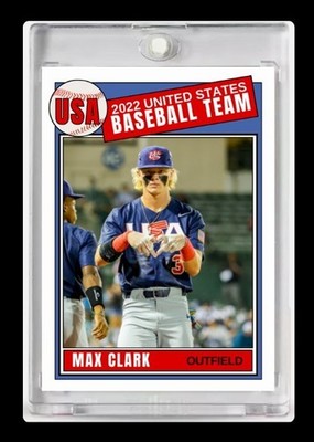 2022 Max Clark USA Baseball Rookie Card #3 Future Stars Tigers Prospect