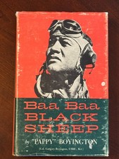 BAA BAA BLACK SHEEP vtg Boyington SIGNED HcDj WW II book 17th printing