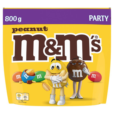 M&M'S Peanut, Schokolade, 1 X 800G, Erdnussgeschmack Schokolinsen - Oster Schoko