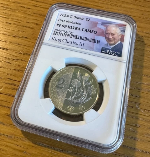 2024 £2 National Flowers NGC PF69 Proof Britain King Charles III Definitives
