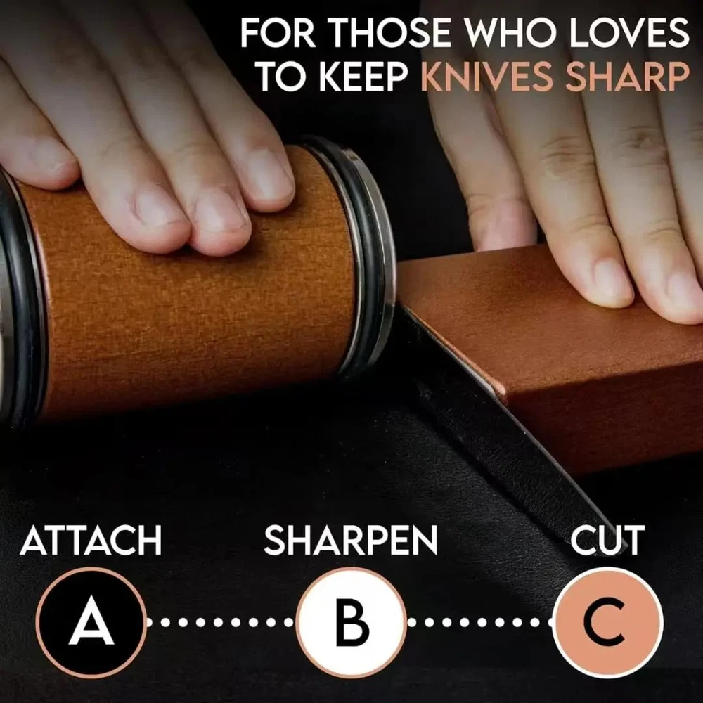 Tumbler Diamond Sharpener Set for Knives with 15° and 20° Angle Rolling Sharpening