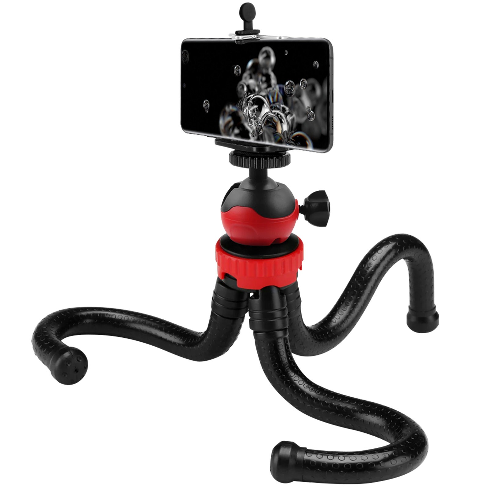 Trépied Flexible Portable Noir Octopus compatible iPhone Android et Caméra Gopro
