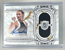 KAROLINA PLISKOVA 2024 Topps Royalty Tennis Regalia Relic Dual AUTO #d /75