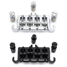 4 String Bass Bridge Metal 3 Point Bass Tailpiece Fixed Hardtail Bridge for SG