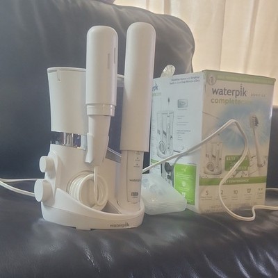 Waterpik CompleteCare Sonic 5.0 Water Flosser Combo, White, Corded, 10 Settings