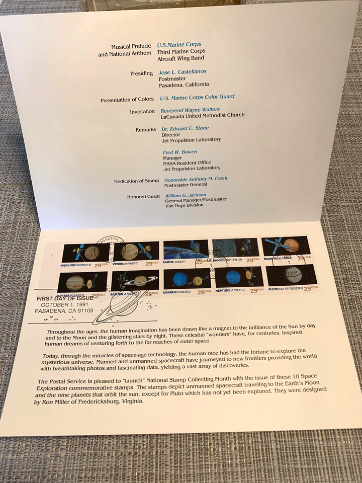 US FDC 1991 Space Exploration 10 Stamps First Day Program Scott 2568-77 ...