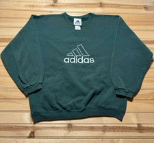Vintage 90s Adidas Mountain Logo Embroidered Pullover Sweatshirt USA - Large