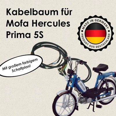 Made in Germany 🇩🇪 Kabelbaum Hercules Prima 5S 5 4S 4 | ✅Farbiger Schaltplan