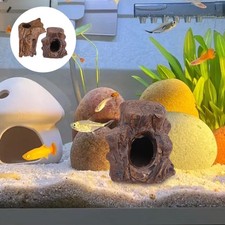2 Pcs Shrimp Hides for Aquarium Ceramic Decor Decoration Hideout Small Cave