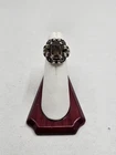 Sterling Silver 925 Vintage Art Deco Smoky Quartz Ring Size 5 5.2g