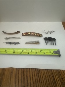7 Vintage Hair Clips 