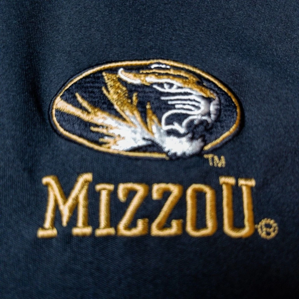 Missouri Tigers Polo Mens M Black Golf Mizzou Baseball Champion Embroidered - Image 3 of 4