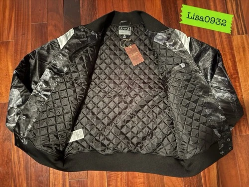 🔥100% Mitchell & Ness x Mastermind World Satin Varsity Jacket Size Large (L)🔥 image 10