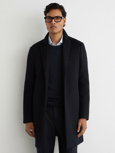 Reiss Gable Wool-Blend Overcoat Men's