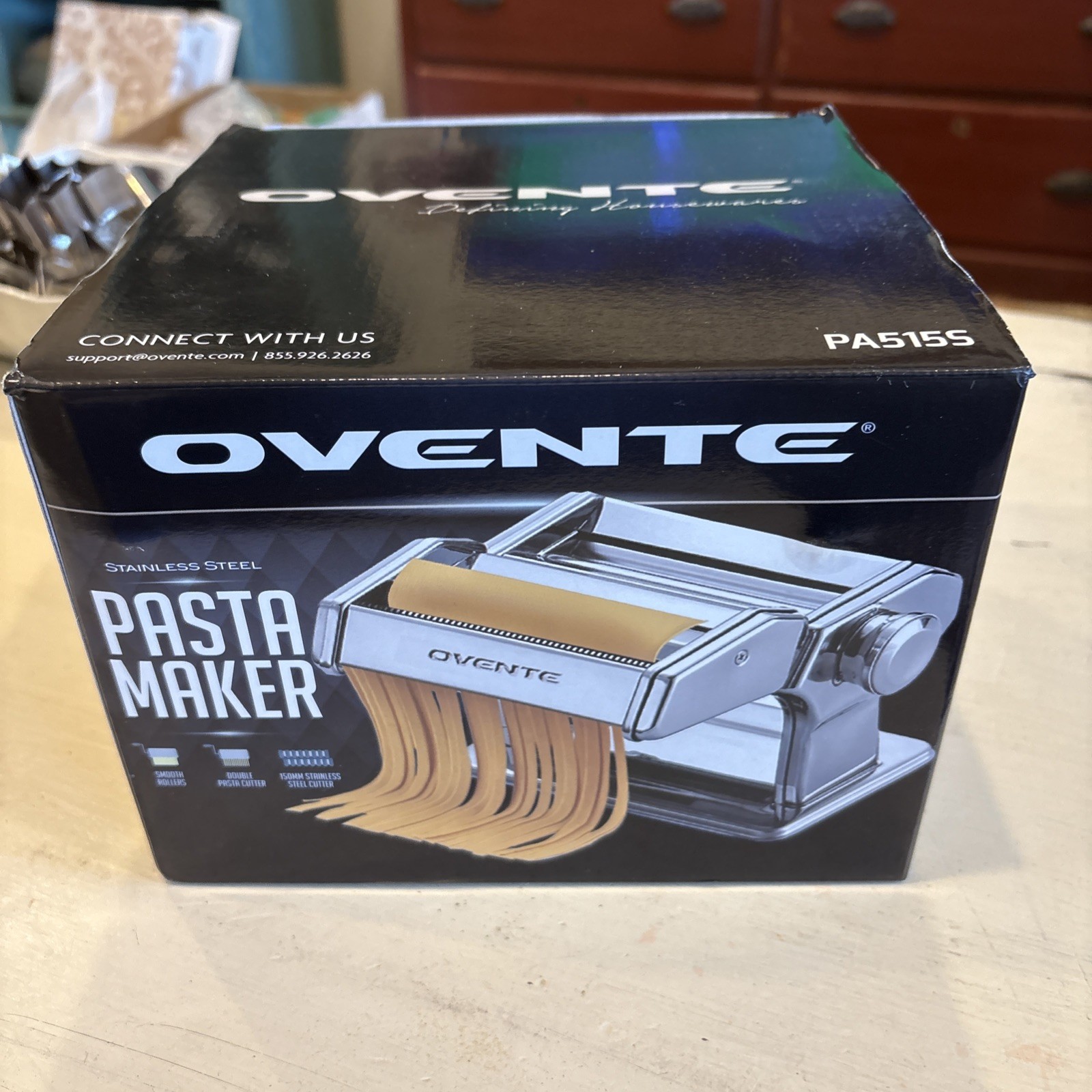 150 Mm Silver Stainless Steel Manual Pasta Maker PA5155 New In Box