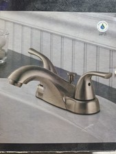 Peerless NIB Two Handle Centerset Bathroom Faucet Brushed Nickel P299638LF-BN-W