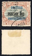 North Borneo SGD43a 8c No Spot after PROTECTORATE used Cat 28 Pounds