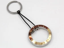 Steel Keychain Gold Watch Bezel Tiger Eye Gift Idea New